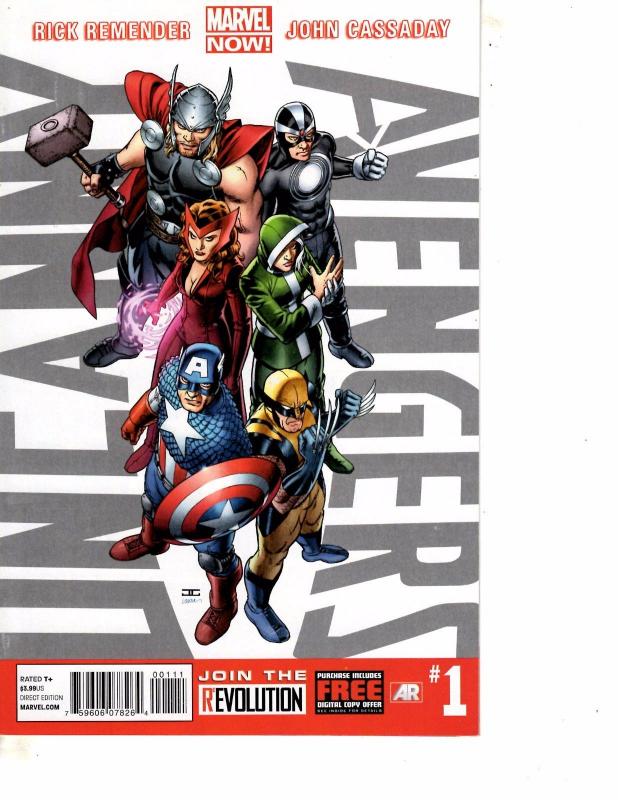 Lot Of 2 Marvel Comic Books Uncanny Avengers #1 18 MS20