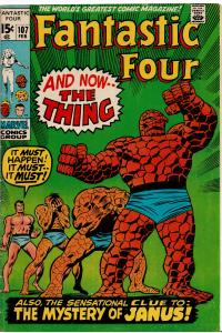 Fantastic Four #107, 3.0 or Better *KEY* 1st Janus the Nega-Man & 2nd Annihilus