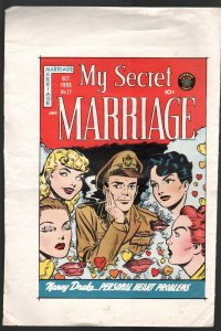 My Secret Marriage #17 Printers Proof Cover Sheet 1955-Superior Comics-rare-VG