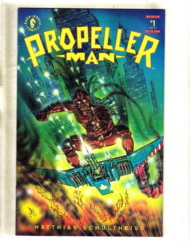 Lot Of 8 Propeller Man Dark Horse Comic Books # 1 2 3 4 5 6 7 8 Limited Ser. FM8