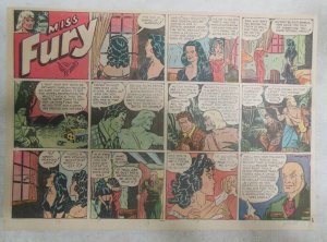 Miss Fury Sunday by Tarpe Mills from 4/4/1943 Size: 11 x 15  Very Rare Year #3