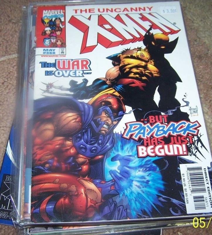 Uncanny X-Men comic # 368   1999, Marvel magneto wolverine joseph funeral