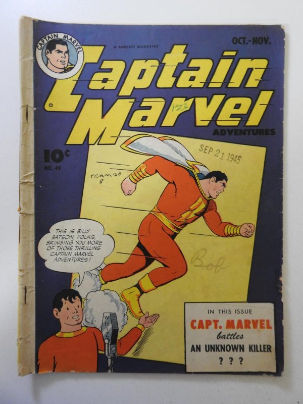 Captain Marvel Adventures #49 (1945) VG Condition!