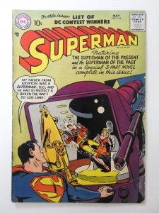 Superman #113 (1957) Superman of The Past! Sharp GVG Condition!