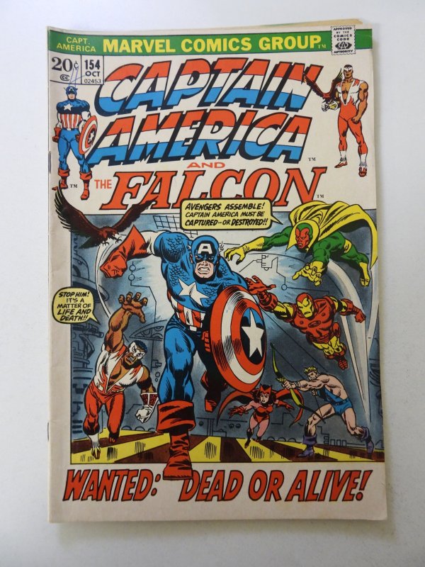 Captain America #154 (1972) FN condition ink front cover