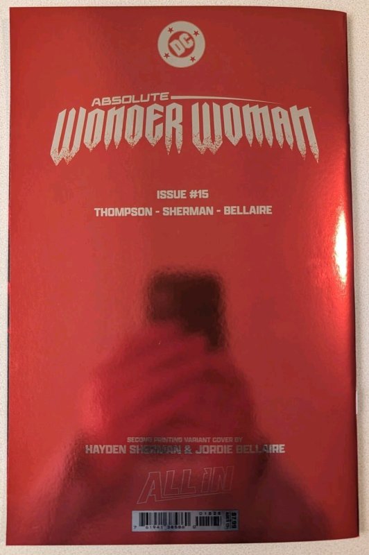 Absolute Wonder Woman #15 2nd Print Sherman Virgin Foil Signed Scott Snyder COA!