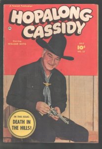 Hopalong Cassidy #57 1951-Hoppy photo portrait cover-B-Western film star-Dea...