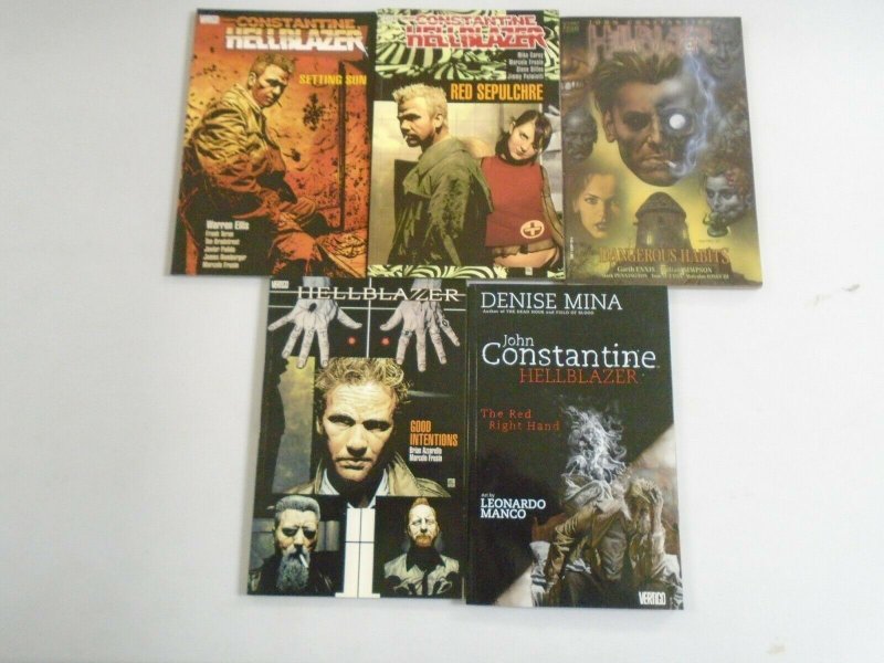 Hellblazer TPB lot 5 different John Constantine books avg 8.0 VF