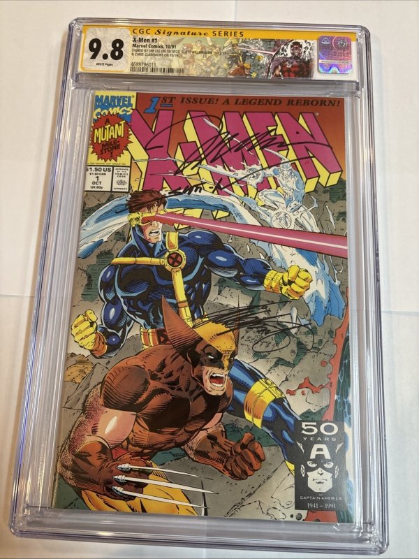 X-Men (1991) # 1 (CGC 9.8) Signed By Jim Lee * Chris Claremont * Scott Williams