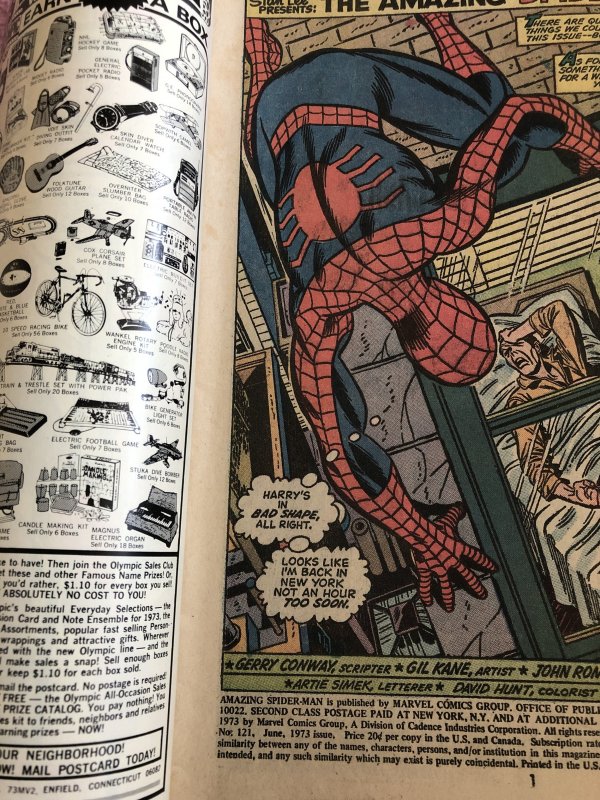 Amazing Spider-Man #121,VG, great Kane art