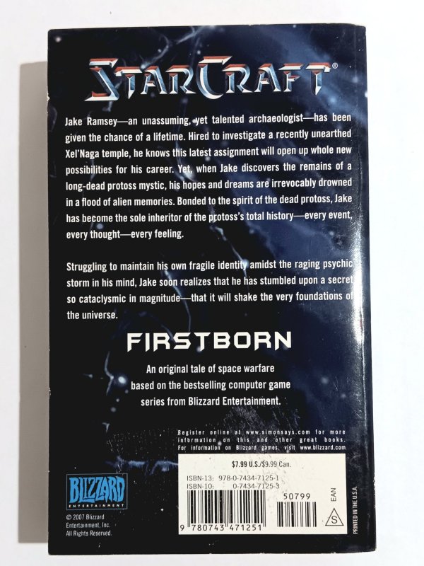FIRSTBORN: STARCRAFT - THE DARK TEMPLAR SAGA (2007) GLENN RANE | PAPERBACK