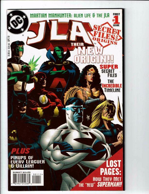 JLA Secret Files & Origins # 1 NM- DC Comic Book Batman Superman Flash Atom J123