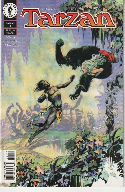 Tarzan(Dark Horse) # 7 Jane struck down by Mutated Ape !