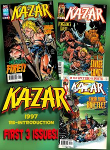 KA-ZAR #1-#3 (1997) 9.0 VF/NM  VOL. 2 * Andy Kubert & Jesse Delperdang Savagery!