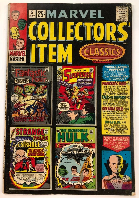 MARVEL COLLECTORS ITEM CLASSICS 5   (October 1966) VG cover gallery says it all