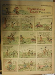 Toonerville Folks by Fontaine Fox from 11/7/1926 Full Size Color Page !