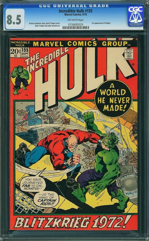 Incredible Hulk #155 (Marvel, 1972) CGC 8.5