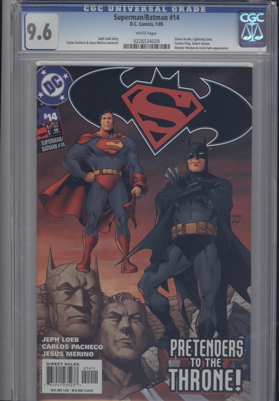 Superman / Batman 14    CGC 9.6   Super High Grade (2005)