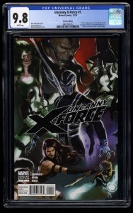 Uncanny X-Force (2010) #1 CGC NM/M 9.8 White Pages Djurdjevic Variant
