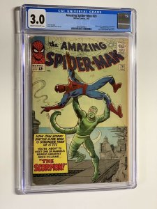 Amazing Spider-man 20 CGC 3.0 cr/ow pages marvel 1965 1st scorpion