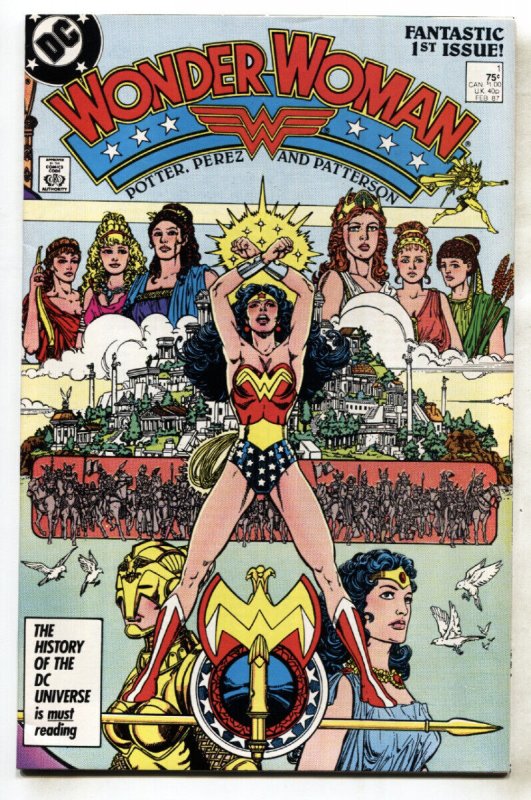 Wonder Woman #1--DC --NEW ORIGIN--1987--George Perez--comic book