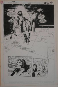 GENE COLAN / STEVE MITCHELL original art, SILVERBLADE #10 pg 28, 13x20,1987,End?