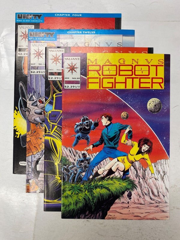 4 Magnus Robot Fighter VALIANT comic books #15 16 19 20 21 KM31