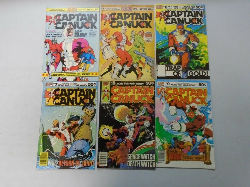 Captain Canuck lot 11 different from #2-14 6.0 FN (1975-81 Comely Comix)