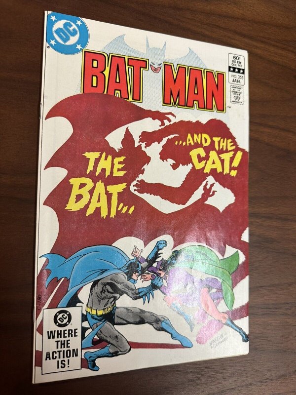 Batman #355 VF+ Never Scratch a Cat, Ed Hannigan Cover (DC 1983)