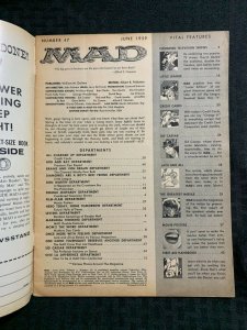 1959 MAD Magazine #47 G/VG 3.0 Sid Caesar / Bob & Ray / Alfred E Neuman