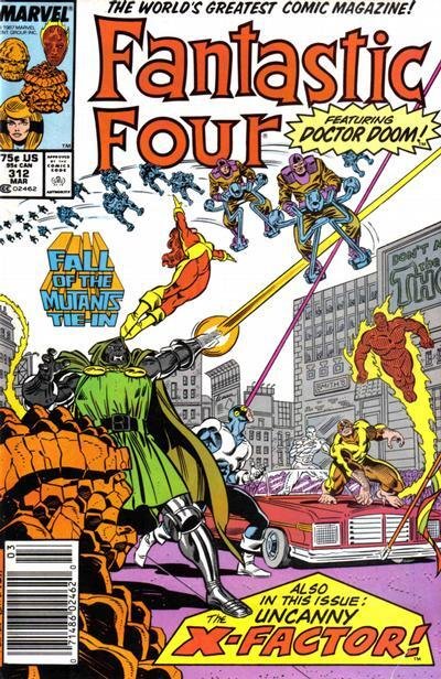 Fantastic Four (Vol. 1) #312 (Newsstand) VF ; Marvel | Fall of the Mutants X-Fac