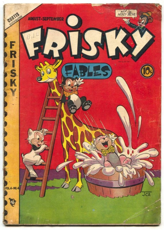 Frisky Fables Vol. 4 #4 1948-Funny Animals- Giraffe cover VG