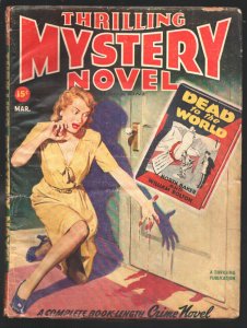 Thrilling Mystery Novel 3/1947-Bloody hand cover art-The Last Move by Ray C...