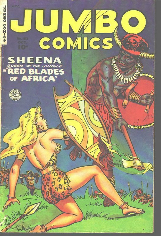 JUMBO #152 EXOTIC SHEENA  - FLYING SAUCER FICTION HOUSE VG