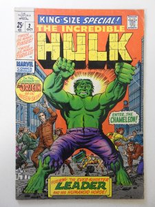The Incredible Hulk Annual #2 (1969) VG Cond 1/2 in spine split, moisture stain