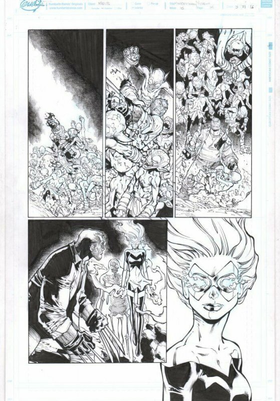 Extraordinary X-Men #15 p.14 - Old Man Logan Action - 2016 art by Humberto Ramos