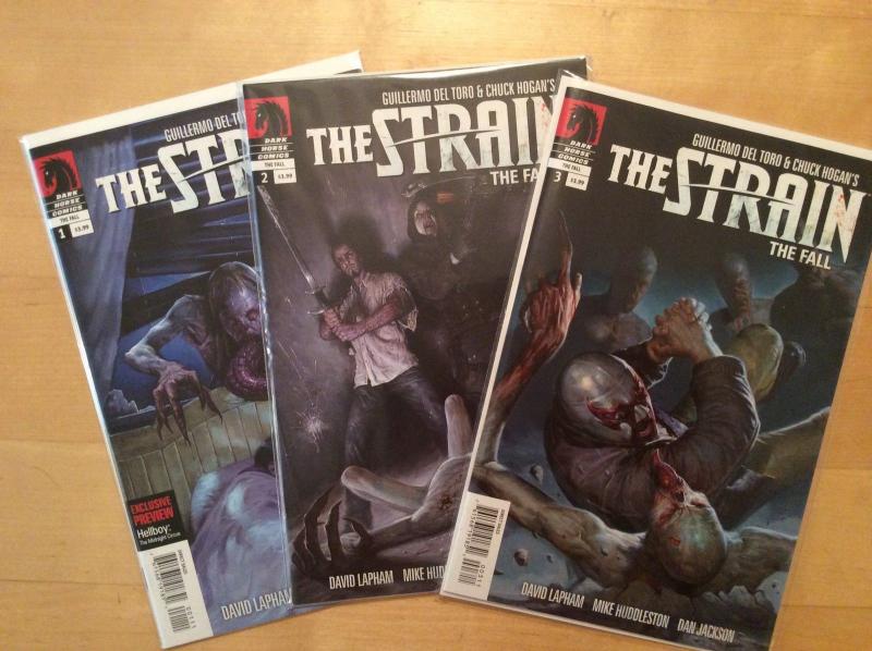 THE STRAIN THE FALL 1 - 9,  NM+, 1ST PRINTS, GUILLERMO DEL TORO   