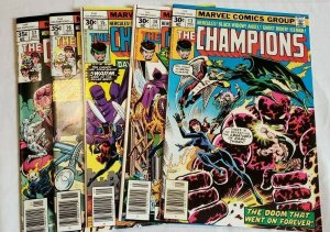 Champions #3 through 17, LOT price 1975 - 1977 Ghost Rider Black Widow Hercules! 