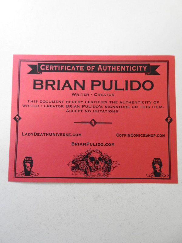 Lady Death Hot Shots Flicker Edition NM Condition! Signed W/ COA!