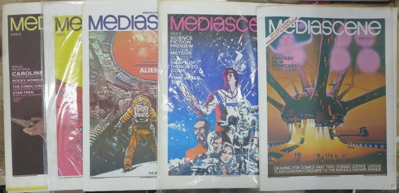 STERANKO'S MEDIASCENE COLLECTION! 5 issues. Features Galactica, Bond,Bradbury