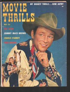 MAG: Movie Thrills 5/1950-1st issue-Roy Rogers-Dale Evans-Trigger-Wild Bill E...