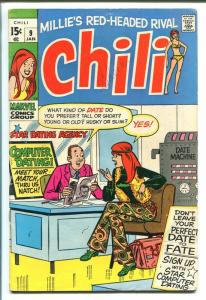 CHILI  #9 1970-MARVEL-MILLIE THE MODEL-FASHIONS-GOOD GIRL ART-HIPPIE CLOTHES-vg+