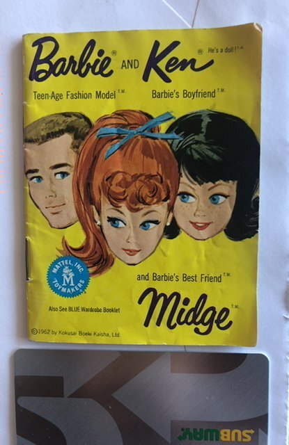 Barbie and Ken and Barbie’s best friend Midge- 1962 wardrobe booklet