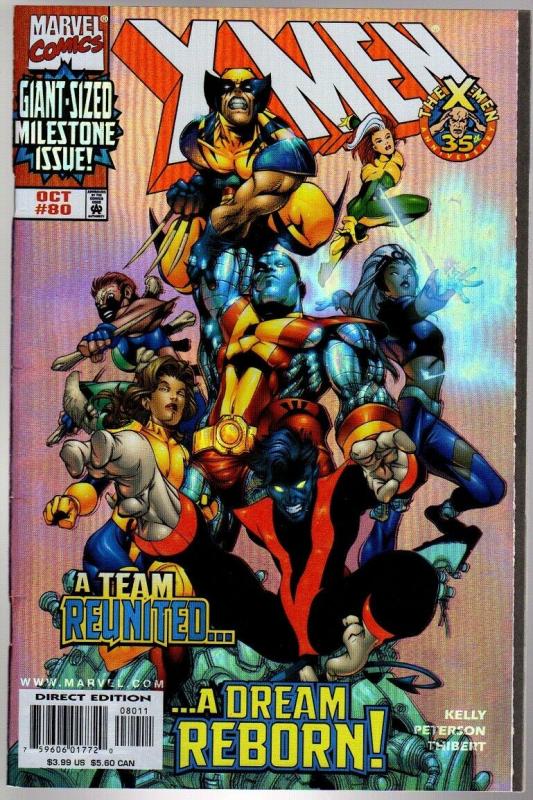 X MEN  (1991) 80 FN  (3.99 CVR)   Foil Cover  Oct. 1998