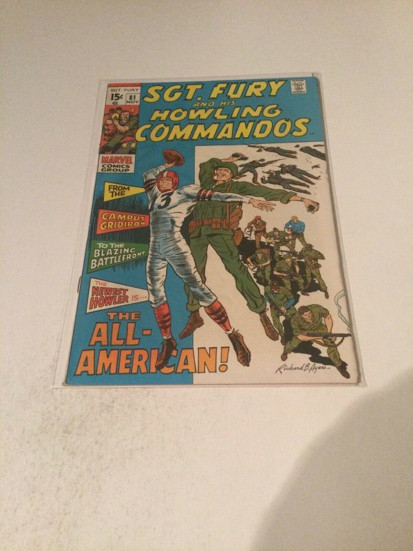 Sgt. Fury 81 Vf- Very Fine- 7.5 Marvel Comics 