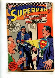 SUPERMAN #198 (3.5) THE REAL CLARK KENT!! 1967