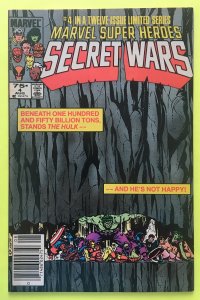 MARVEL SUPER HEROES SECRET WARS 4 NEWSSTAND 1984