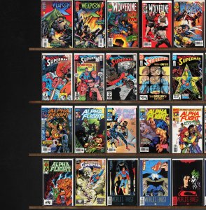 Huge Lot 130+ Comics with Adventures Of Superman, Wolverine & More!