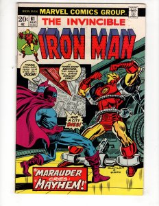 Iron Man #61 (1973) THE MARAUDER CRIES MAYHEM! / ID#423