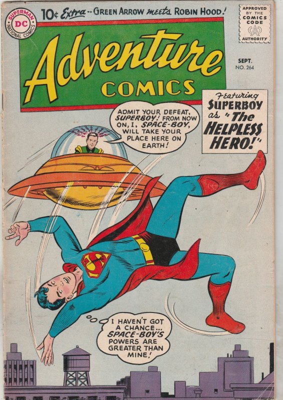 Adventure Comics #264 1959 Zal-Dix, Green Arrow meets Robin Hood, Aquam. FN+ Wow